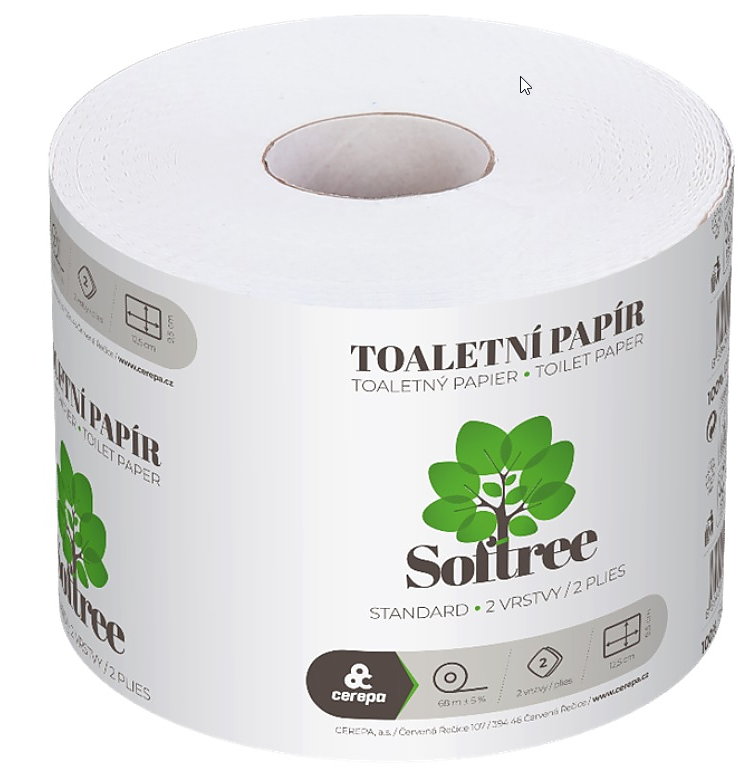 SOFTREE toaletní papír 68m 2-vrstvý bílý